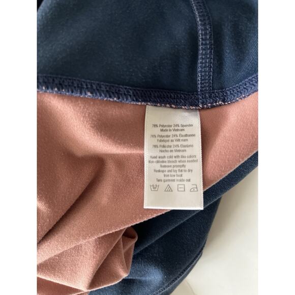 alo Yoga Leggings Women S Blue Pink Ombre Air Brushed Cropped High Waist Sport - Picture 12 of 13